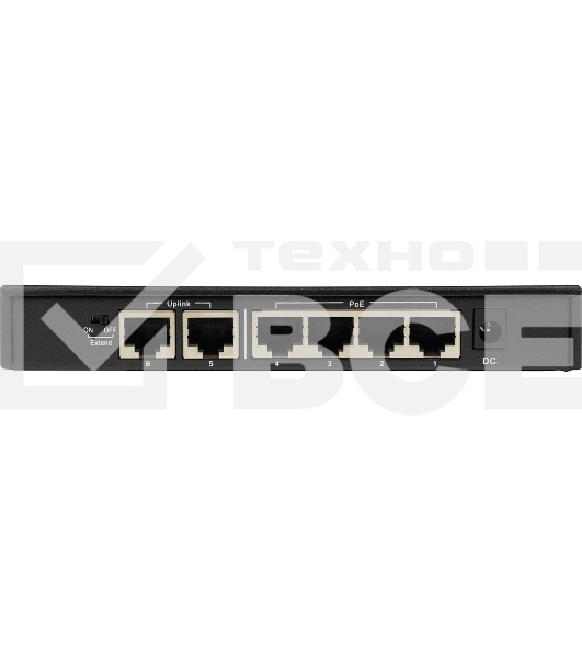 Неуправляемый PoE-коммутатор ORIGO OS1206P/60W/A1A 4x100Base-TX PoE+, 2x100Base-TX, PoE-бюджет 60 Вт, корпус металл