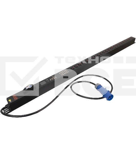 Блок распределения питания Powercom PDU-32AVMS24-14C3-10C9-1P