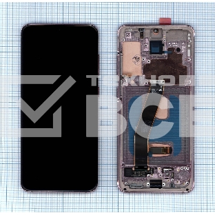 Дисплей для Samsung Galaxy S20 SM-G980F розовый с рамкой
