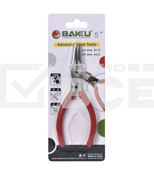 Плоскогубцы изогнутые (утконосы) BAKU BK-055