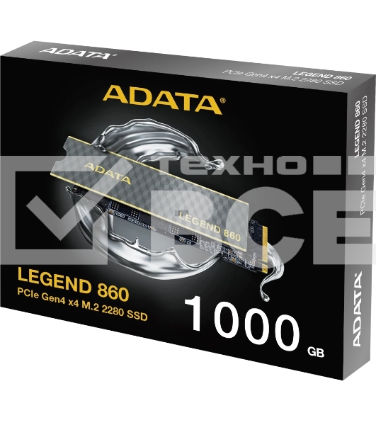 Накопитель SSD ADATA LEGEND 860, 1024Gb, PCIe 4.0 x4, 2280, NVMe, R/W 6000/4000, с радиатором