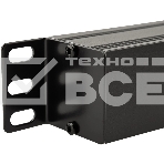 Блок распределения питания Rexant для 19' шкафов, вертикальный, 13 розеток СЕЕ 7/4, 16A, фильтр, без выкл, алюм корп, шнур 2м, вилка СЕЕ 7/7, фото3