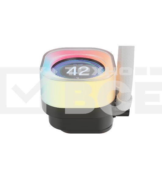 Система жидкостного охлаждения Water Cooling System Corsair iCUE LINK TITAN 240 RX LCD (240мм, белый, RGb/Fans: 2x120мм, 73.5CFM, 36dBA, 2100RPM/S: 1851, 1700, AM5, AM4)