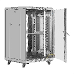 Шкаф телекоммуникационный 19' напольный 18U ExeGate EC-FS-18U.600.600.G.GREY (19”, 18U, 600x600x987mm (ШхГхВ), передняя дверь закаленное стекло, задняя перфорированная дверь, съемные боковые панели, пыле- и влагозащита IP20, встроенный вентиляционный модуль, 1 полка в комплекте, серый RAL 7035, 3 коробки), фото7