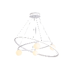 Светильник Ambrella light FL66326/1+4 WH белый 92W 3000K-6400K+G9/4 D800/600*1200 (ПДУ ИК), фото 1