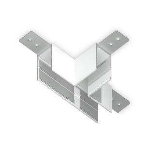 GL1035 WH белый коннектор T-образный для накладного шинопровода Magnetic 220V 105*75*52