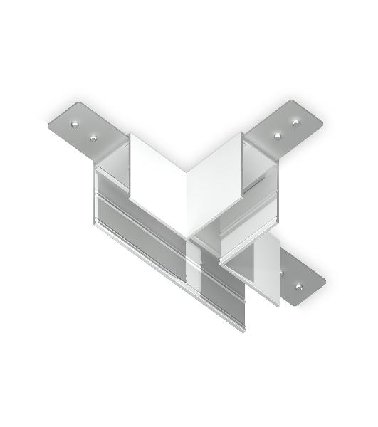 GL1035 WH белый коннектор T-образный для накладного шинопровода Magnetic 220V 105*75*52