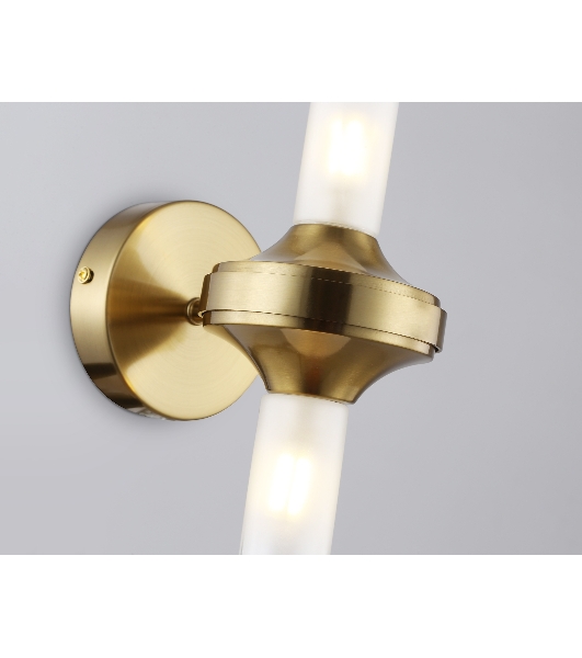 Настенный светильник Ambrella light LH55362/2 BS/CL латунь/прозрачный G9/2 max 30W 150*100*320