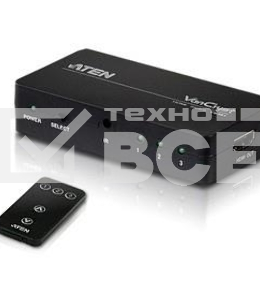 Переключатель электронный HDMI ATEN VS381-AT 3>1 телевизор/панель/монитор/проектор, без шнуров, (1920x1200 60Hz;480P/720P/1080i/1080P;HDMI 1.3/HDCP