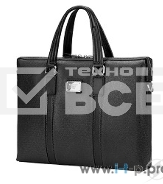 Сумка для ноутбука Сумка Continent CM-142 Black {полиэстр/эко кожа, черная 15.6