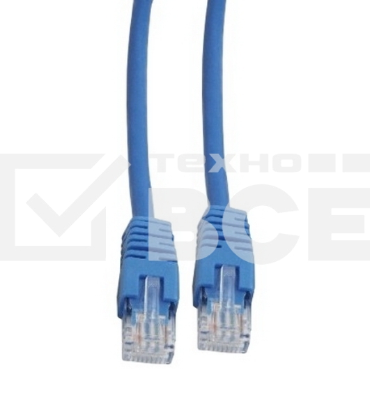 Патч-корд UTP Cablexpert кат.5e, 1м, литой, многожильный (синий)