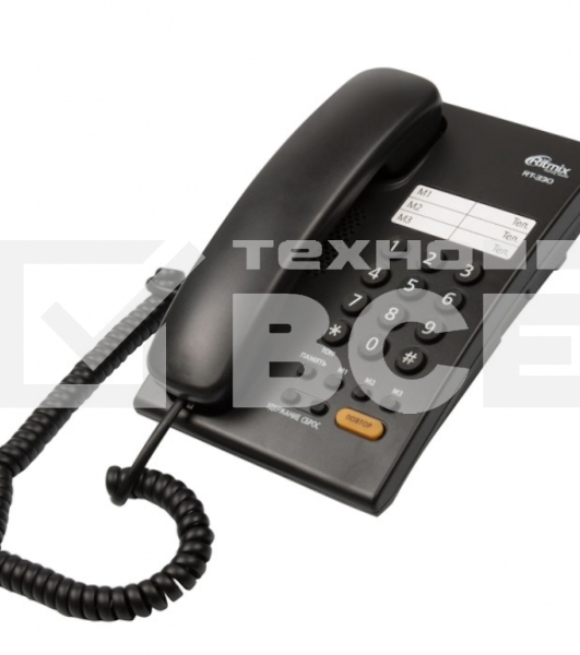 Телефон проводной Ritmix RT-330 черный