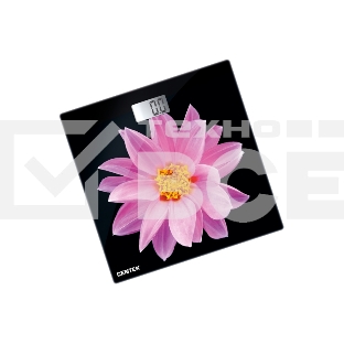 Весы напольные Centek CT-2416 (Pink Flower) электронные 180кг, 0,1кг, LCD 45x28, размер 26х26см