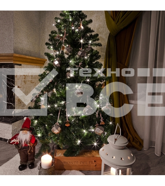 Гирлянда «Твинкл-Лайт» 20 м, темно-зеленый ПВХ, 160 LED, цвет теплый белый