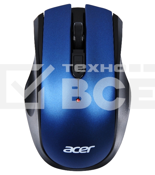 Мышь беспроводная Acer OMR031 черный/синий, 1600 dpi, радиоканал, USB, кнопки - 4