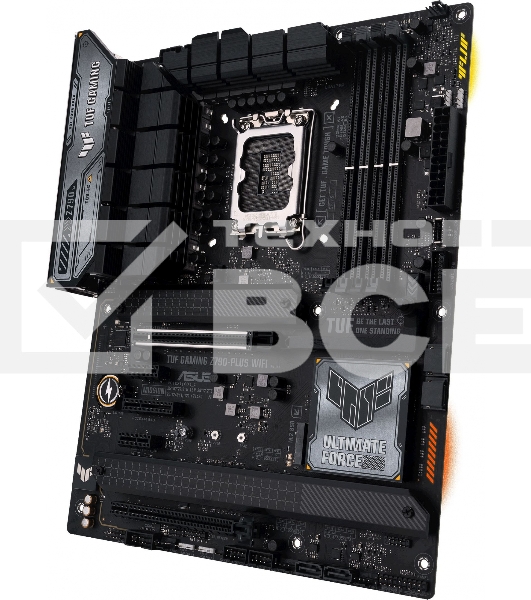 Материнская плата ASUS TUF GAMING Z790-PLUS WIFI, LGA 1700, Intel Z790, 4xDDR5, 4xSATA, 4xM.2, 1xPCIe 5.0 x16, 1xPCIe 4.0 x4, 2xUSB-A 3.2 Gen 2, 4xUSB-A 3.2 Gen 1, 1xUSB-C 3.2 Gen 2, 1xUSB-C 3.2 Gen 2x2, 1x2.5Gb LAN, 5x3.5 мм, 7.1, Standard-ATX