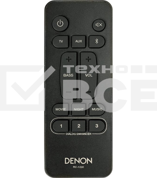 Саундбар Denon DHTS316BKE2 2.1 180Вт+120Вт черный