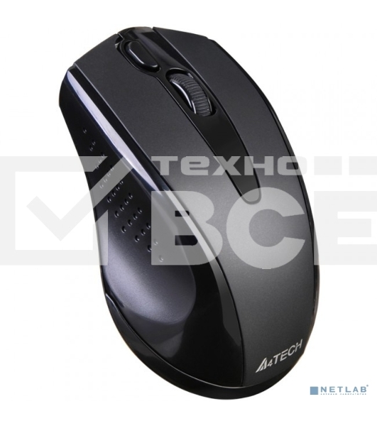 Мышь беспроводная A4Tech G9-500FS черный, 1200 dpi, радиоканал, USB, кнопки - 4