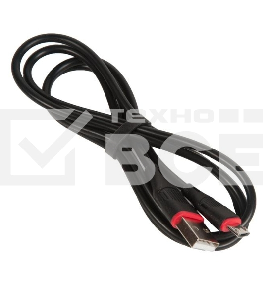 Кабель USB BOROFONE BX17 для Micro USB, 2.4A, длина 1м, черный