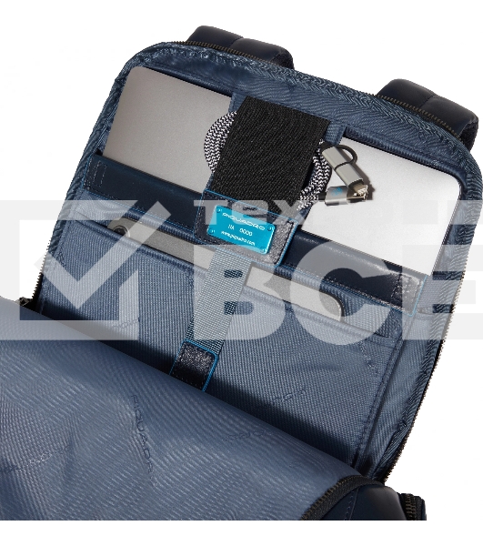 Рюкзак мужской Piquadro Blue Square CA6592B2BM/BLU2, кожа, темно-синий
