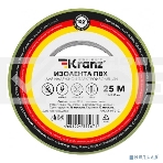 Изолента ПВХ Kranz 0,13х15 мм, 25 м, желто-зеленая, фото 1