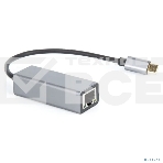 Кабель-переходник USB 3.1 Type-C -->RJ-45 1000Mbps Ethernet, Aluminum Shell, 0.15м VCOM <DU320M>, фото2