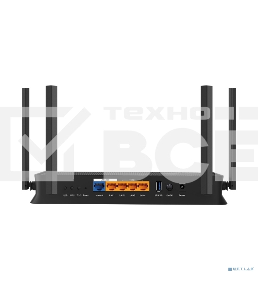 Двухдиапазонный беспроводной маршрутизатор Wi-Fi TP-Link Archer BE230, BE3600, 2.4/5ГГц, 4 LAN, черный