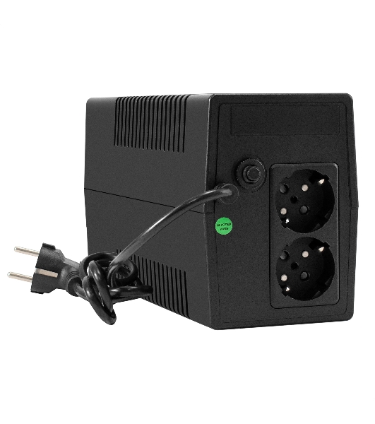 ИБП ExeGate Smart LB-600.LCD.AVR.2SH (600VA/360W, LCD, AVR, 2*Schuko, батарея 12V 7.2Ah, Black)