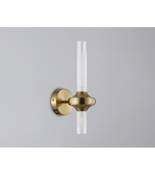 Настенный светильник Ambrella light LH55362/2 BS/CL латунь/прозрачный G9/2 max 30W 150*100*320