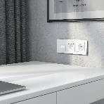 Накладка для двойной розетки Еthernet RJ-45 (белый акрил), фото3