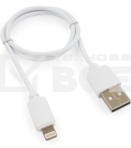Кабель USB Гарнизон GCC-USB2-AP2-0.5M-W AM/Lightning, для iPhone5/6/7, IPod, IPad, 0.5м, белый, пакет