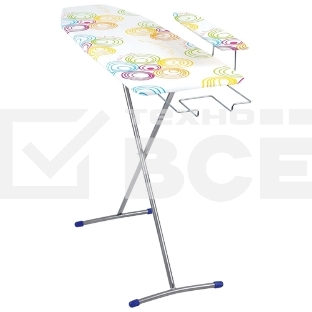 Доска гладильная НИКА ЛИНА 1, размер 112х34,5 материал: ДСП, два положения высоты h-70, h-80 см, выдвижная подставка под утюг, съемный подрукавник.