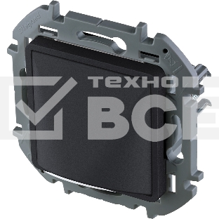 Inspiria Вывод кабеля с зажимом для крепления антрацит