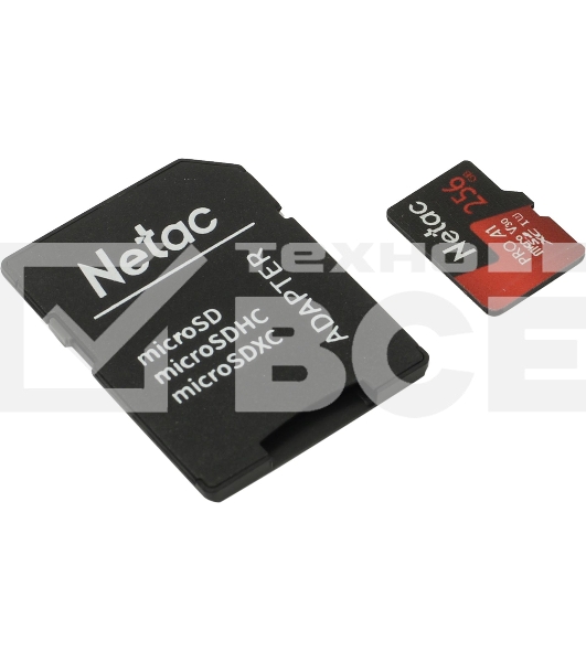 Флеш Карта MicroSD card Netac P500 Extreme Pro 256GB, retail version w/SD adapter