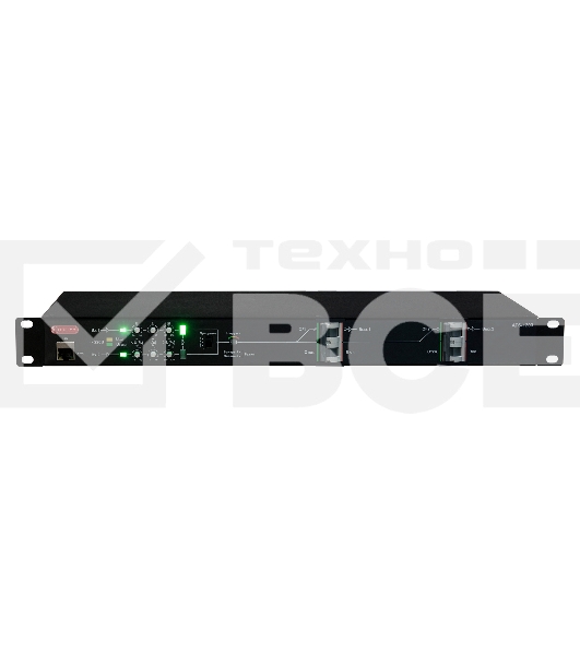 Автоматический ввод резерва ELEMY RACK ATS-1203/32/T/E/DO, 1U, 220B, 32A, Ethernet, Digital Output, in (2) HW, out (2) HW