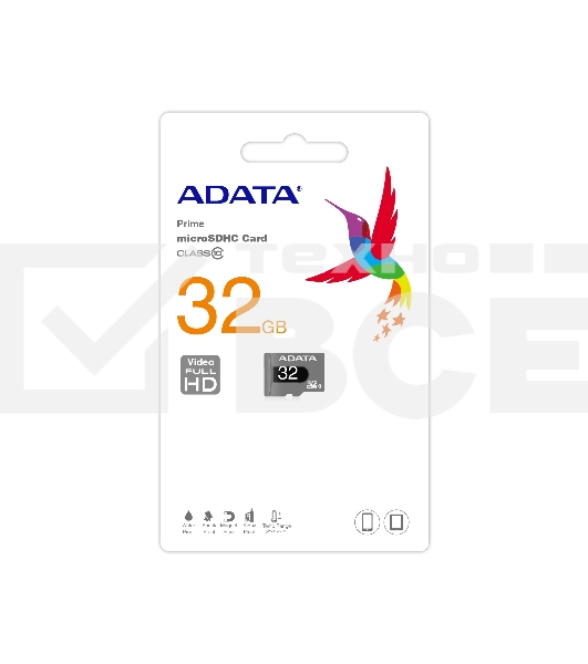 Флеш карта microSD 32GB ADATA microSDHC Class 10 UHS-I A1 100/20 MB/s (SD адаптер)