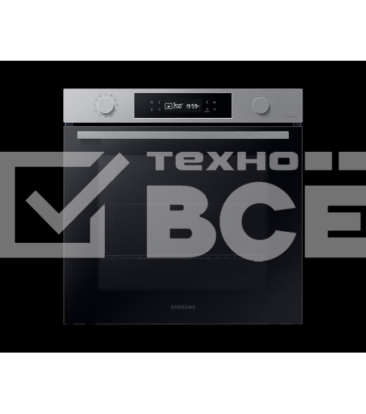 Встраиваемый духовой шкаф электрический Samsung NV7B4125ZAS/WT серебристый/черный