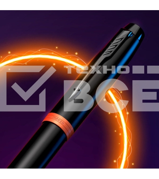 Ручка роллер Parker IM Vibrant Rings T315 (CW2172945) Flame Orange PVD F черн. черн. подар.кор.