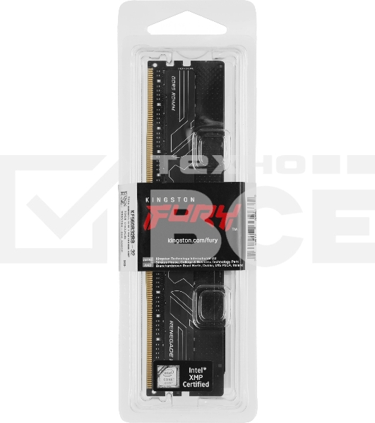 Оперативная память Kingston Fury Renegade Pro, DDR5, 32GB (1x32GB), 6000MHz, CL32, ECC, RDIMM