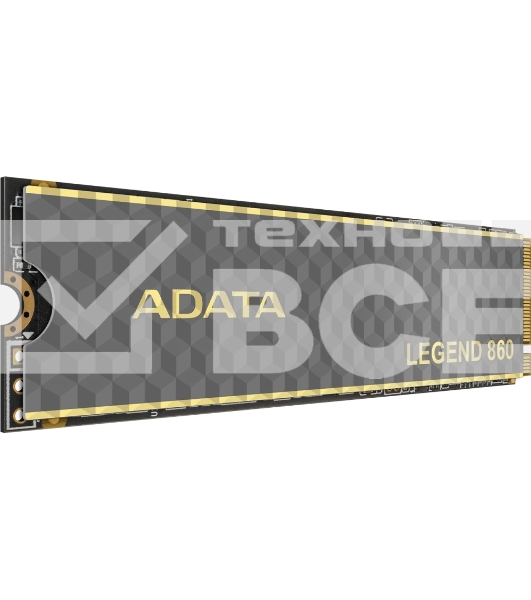 Накопитель SSD ADATA LEGEND 860, 2Tb, PCIe 4.0 x4, M.2 2280, NVMe, R/W 6000/5000, с радиатором
