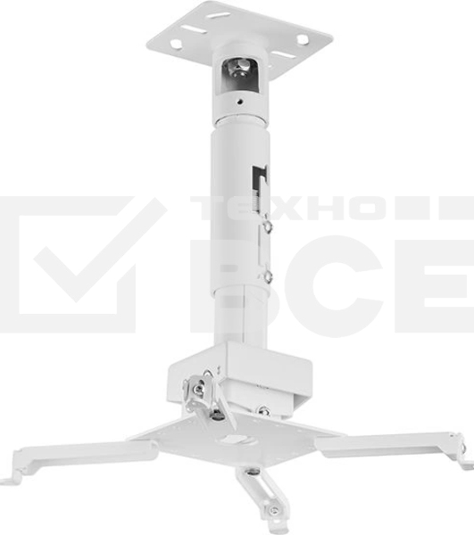 Универсальный потолочный комплект Wize Pro PRG11A-W состоящий из крепления с микрорегулировкой+штанги 15-28см +площадки к потолку для проектора, макс.расст.между креп.отверстиями 537 мм,наклон +/-15°,поворот +/- 8°,вращение 360°,до 32 кг,бел.