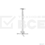 Универсальный потолочный комплект Wize Pro PR24A-W состоящий из крепления+штанги 46-61 см +площадки к потолку для проектора, макс. расстояние между крепежными отверстиями 430 мм, наклон +/- 25°, поворот +/- 6°, вращение 360°, до 23 кг, белый. PR24A-W, фото5