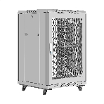 Шкаф телекоммуникационный 19' напольный 18U ExeGate EC-FS-18U.600.600.G.GREY (19”, 18U, 600x600x987mm (ШхГхВ), передняя дверь закаленное стекло, задняя перфорированная дверь, съемные боковые панели, пыле- и влагозащита IP20, встроенный вентиляционный модуль, 1 полка в комплекте, серый RAL 7035, 3 коробки), фото5