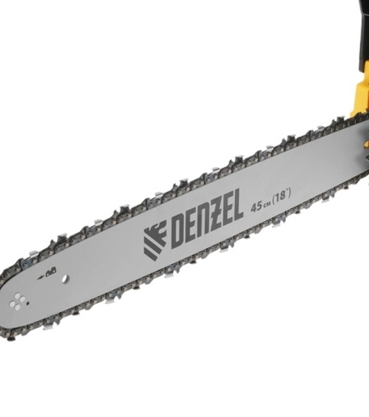 Пила цепная бензиновая Denzel DS-5218, шина 45 см, 52см3, 3 л.с., шаг 0,325, паз 1,5 мм, 72 зв