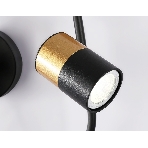 Настенный светодиодный светильник со сменной лампой Ambrella light FL51602/3 BK/GD черный/золото 11W 4200K+GU10 424*275*100, фото6