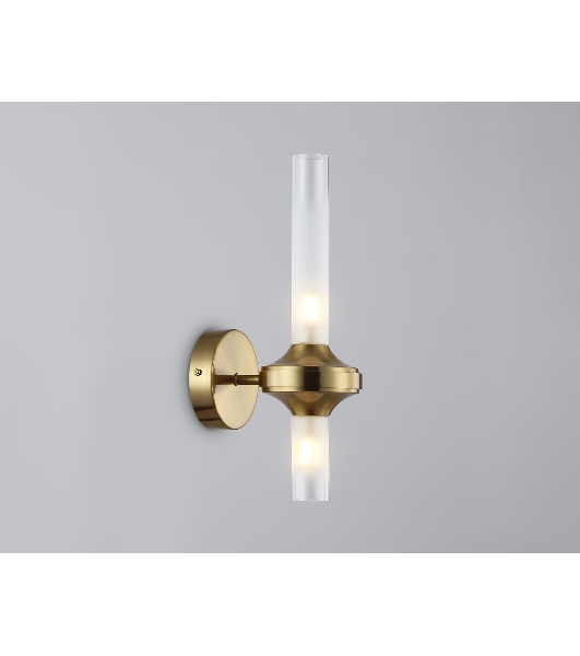 Настенный светильник Ambrella light LH55362/2 BS/CL латунь/прозрачный G9/2 max 30W 150*100*320