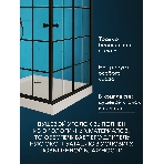 Душевой уголок квадратный BAU Stil square 100х100х195, с поддоном 12,5 см, закаленное стекло толщино, фото3