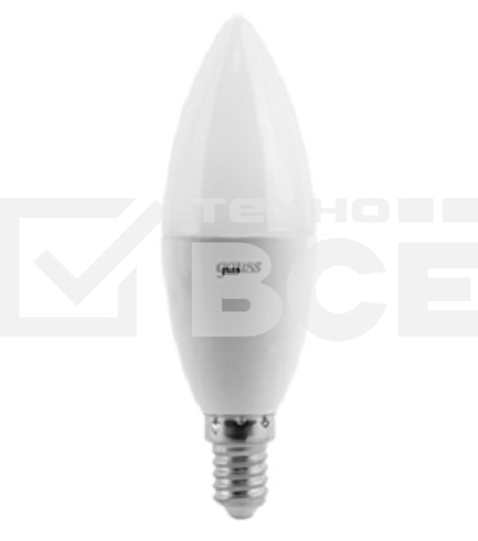 Лампа светодиодная GAUSS 103101107LED Candle E14 6.5W 2700К