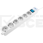 Фильтр-удлинитель Power Cube PRO, 1,9 м, LC контур, 16А/3,5кВт Surge protector Power Cube Pro 1,9 m, LC circuit, 6 outlets (белый) 16A / 3,5kVt, фото 1