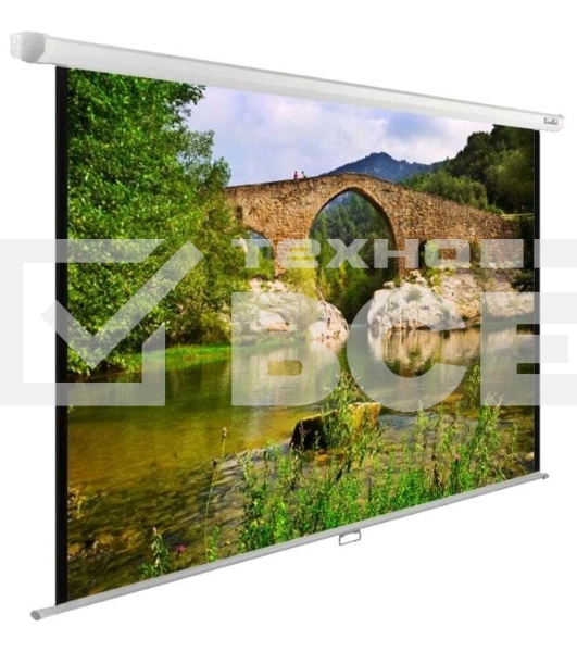 Экран Cactus 220x165см WallExpert CS-PSWE-220x165-WT 1:1 настенно-потолочный рулонный белый